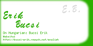 erik bucsi business card